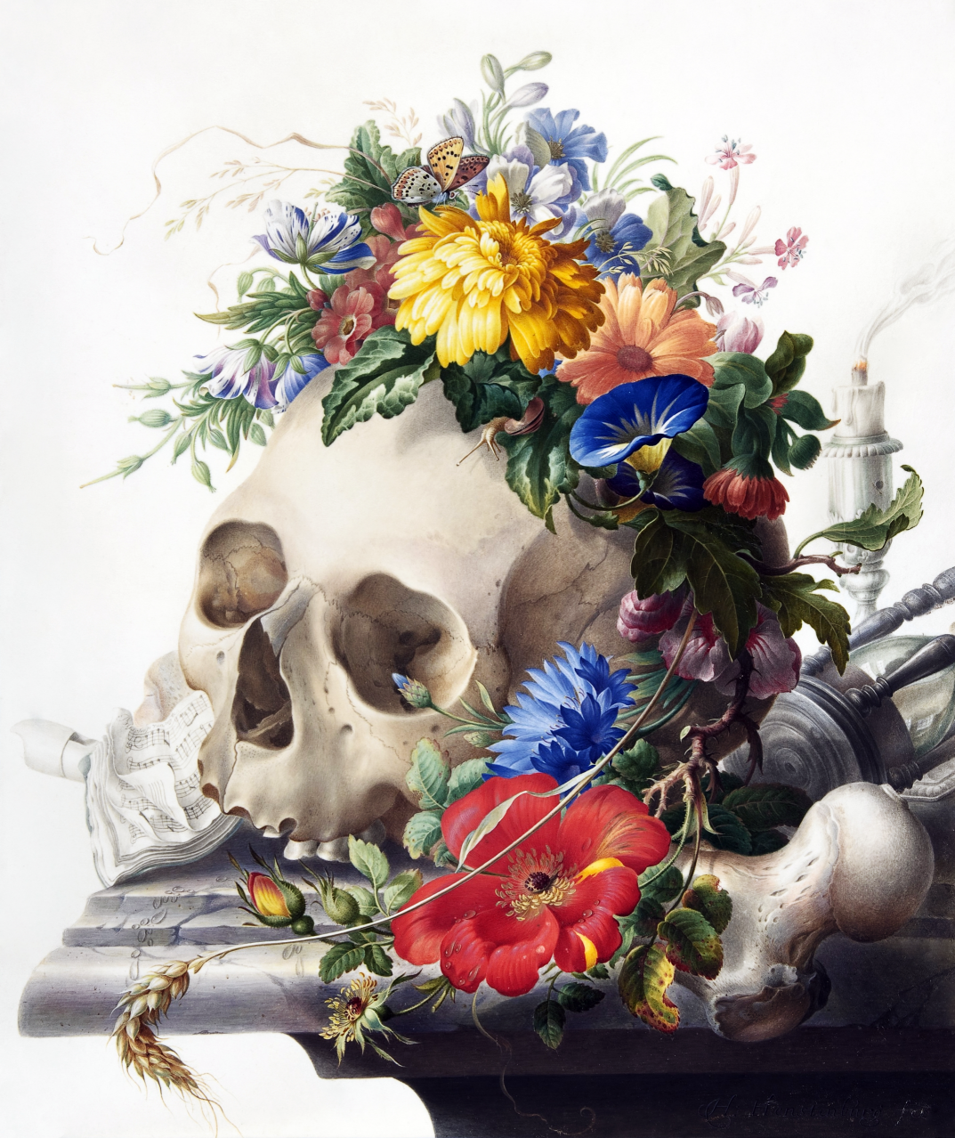 Image credit: Vanitas still life (1667-1726) painting by Herman Henstenburgh. An original public domain image from The MET Museum. Digitally enhanced. Image from Rawpixel.